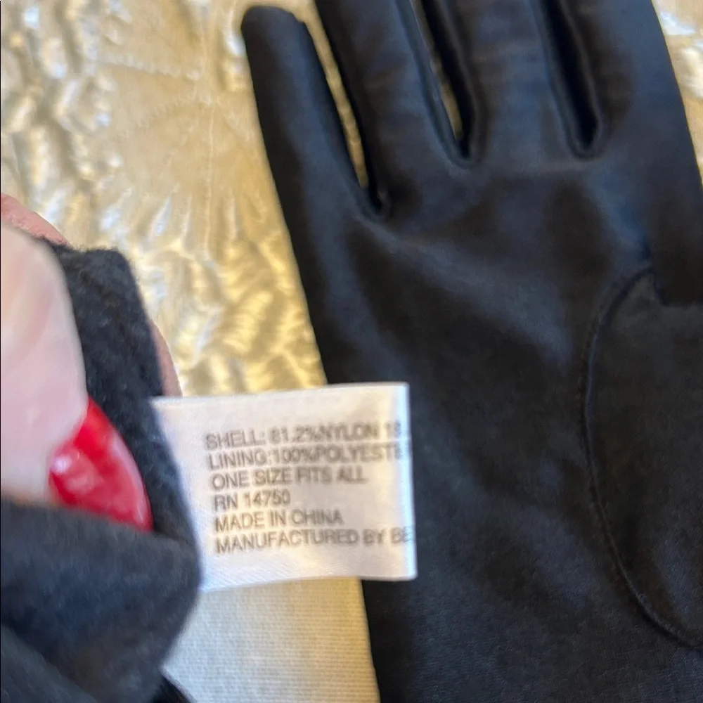 Berkshire Dressy Black Women's Gloves; Perfect Condition;Made of Nylon Spandex.